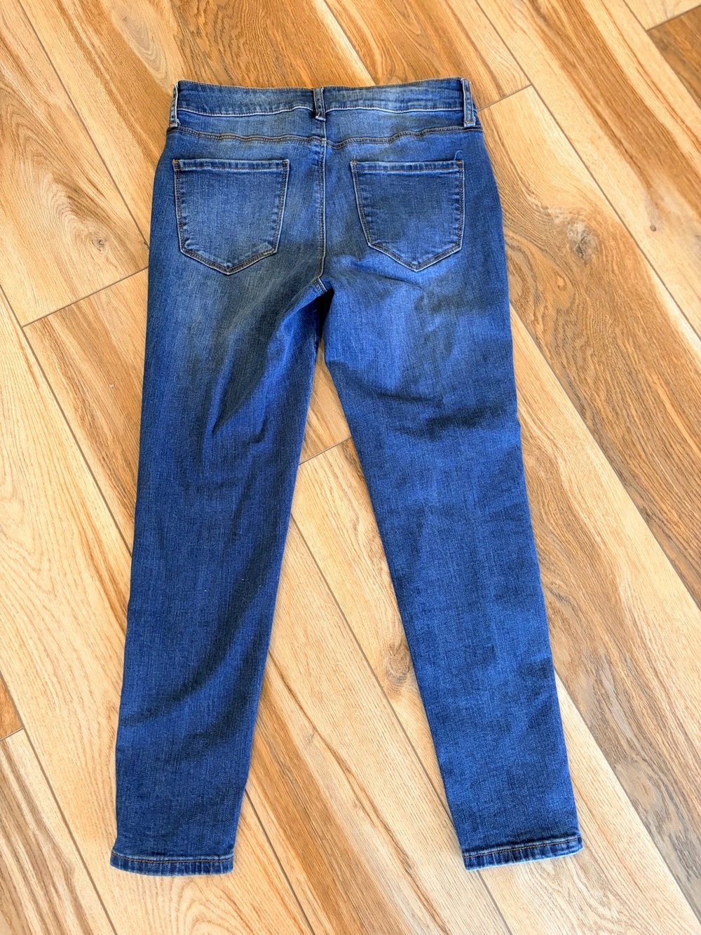 a.n.a Blue Skinny Jeans with Red Floral Embroidery - Picture 5 of 5